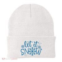Let It Snow Cute Cozy Beanie thumb 0