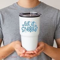 Let It Snow Cute Cozy Tumbler thumb 2