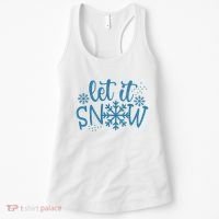 Let It Snow Cute Cozy Women's Tank Top thumb 0