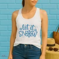 Let It Snow Cute Cozy Women's Tank Top thumb 2