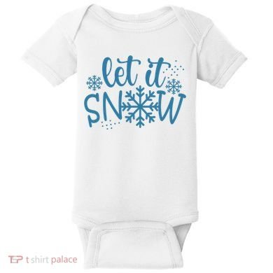 Let It Snow Cute Cozy Baby Bodysuit