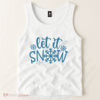 Let It Snow Cute Cozy Tank Top thumb 2