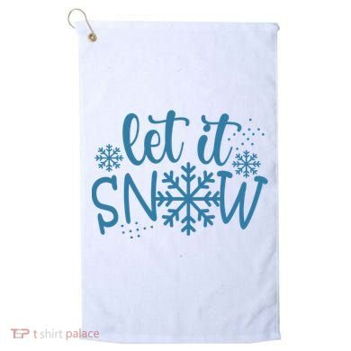 Let It Snow Cute Cozy Golf Towel