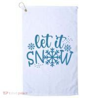 Let It Snow Cute Cozy Golf Towel thumb 0