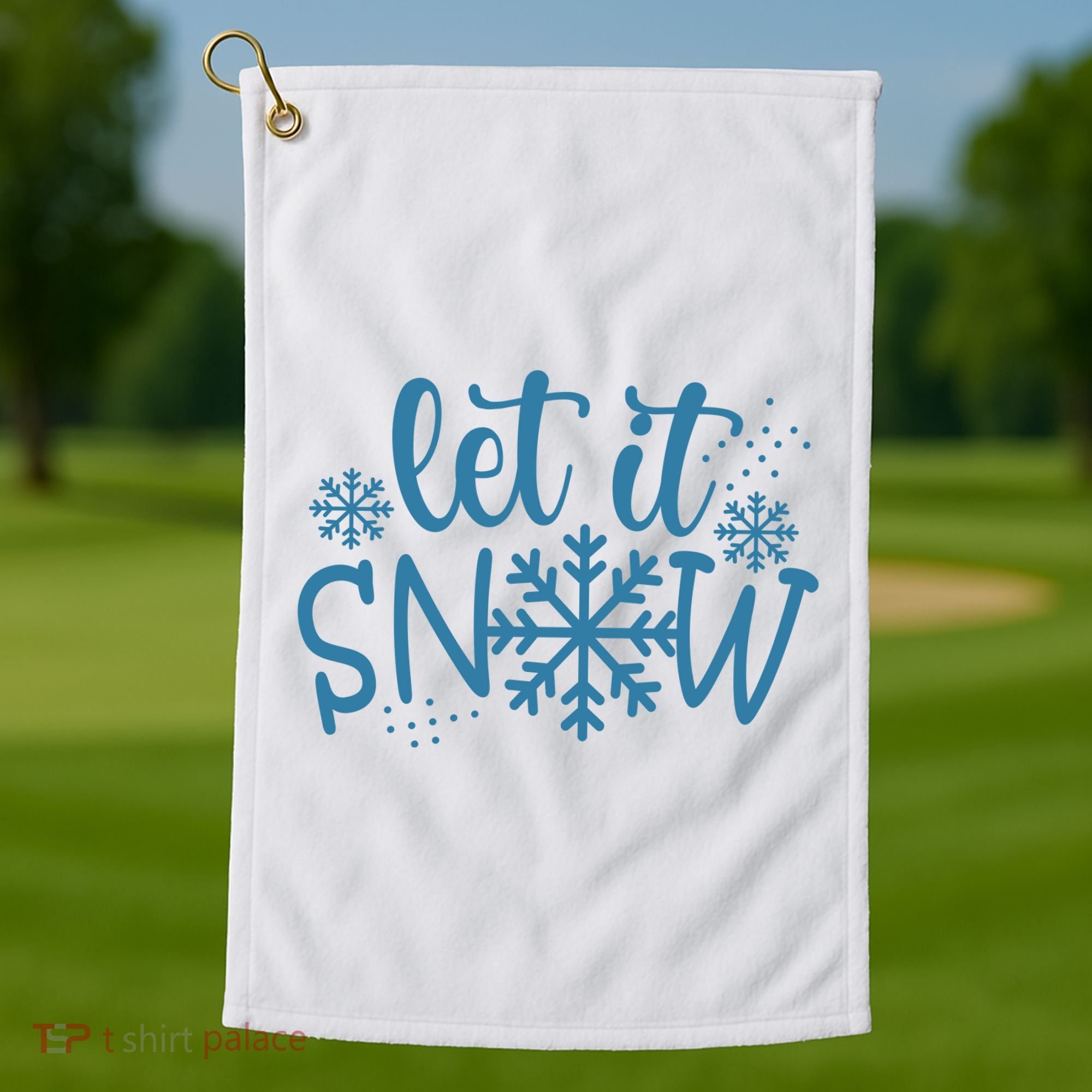 Let It Snow Cute Cozy Golf Towel