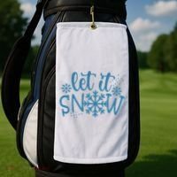 Let It Snow Cute Cozy Golf Towel thumb 2