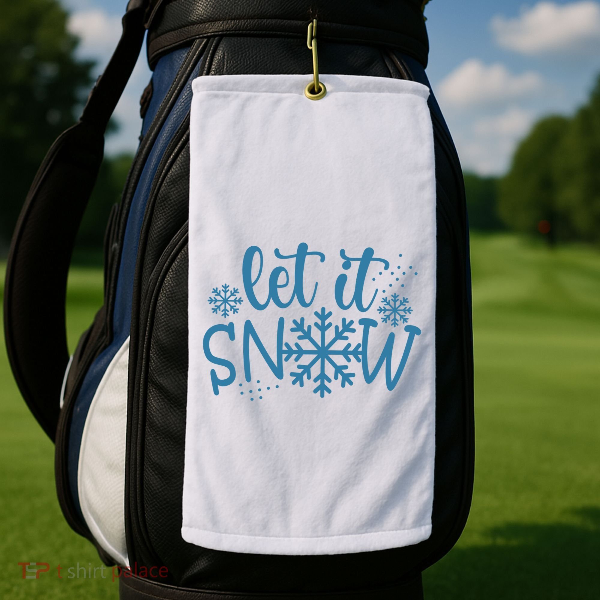 Let It Snow Cute Cozy Golf Towel