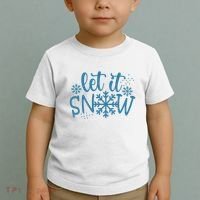 Let It Snow Cute Cozy Toddler T-Shirt thumb 2