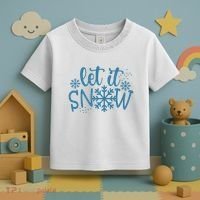Let It Snow Cute Cozy Toddler T-Shirt thumb 3