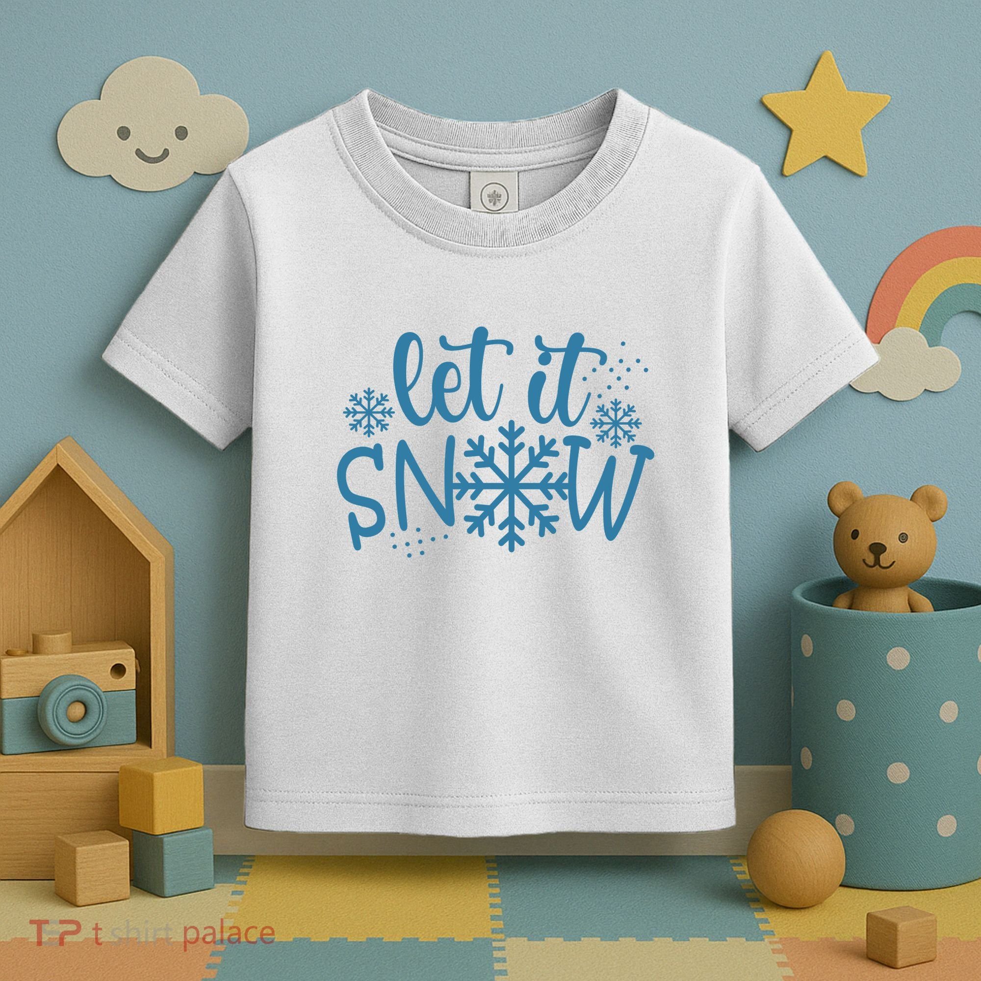 Let It Snow Cute Cozy Toddler T-Shirt