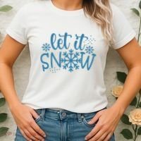 Let It Snow Cute Cozy Women's T-Shirt thumb 2