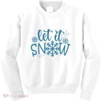 Let It Snow Cute Cozy Kids Sweatshirt thumb 0