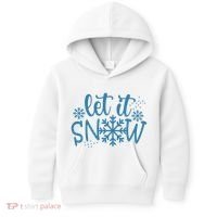 Let It Snow Cute Cozy Kids Hoodie thumb 0
