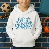 Let It Snow Cute Cozy Kids Hoodie thumb 2
