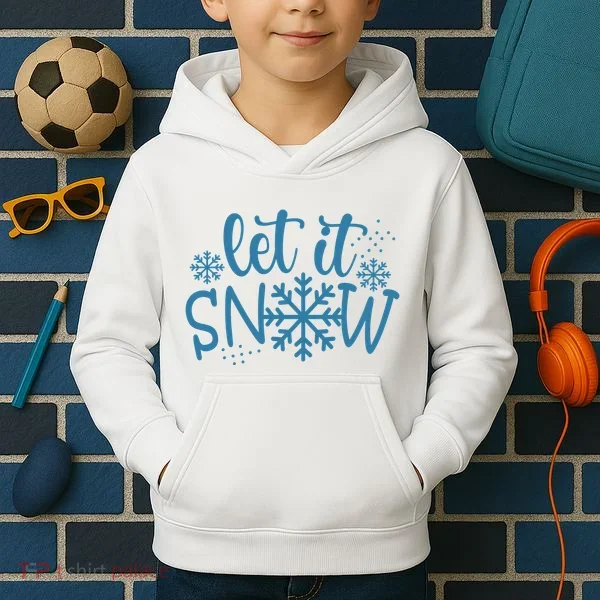 Let It Snow Cute Cozy Kids Hoodie