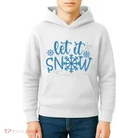 Let It Snow Cute Cozy Kids Hoodie thumb 4