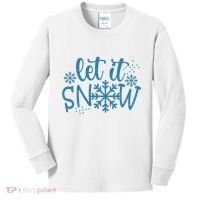 Let It Snow Cute Cozy Kids Long Sleeve Shirt thumb 0