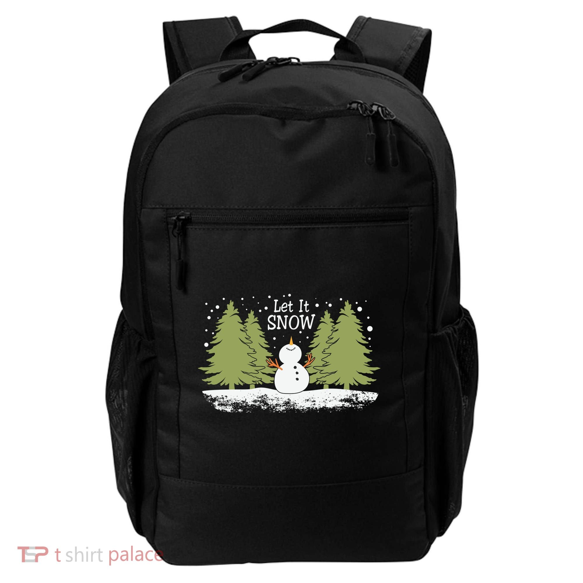 Let It Snow Winter Snowman Christmas Backpack