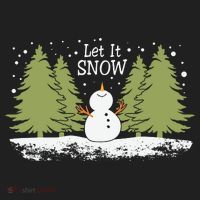 Let It Snow Winter Snowman Christmas Beanie thumb 2