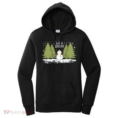 Let It Snow Winter Snowman Christmas Women's Hoodie