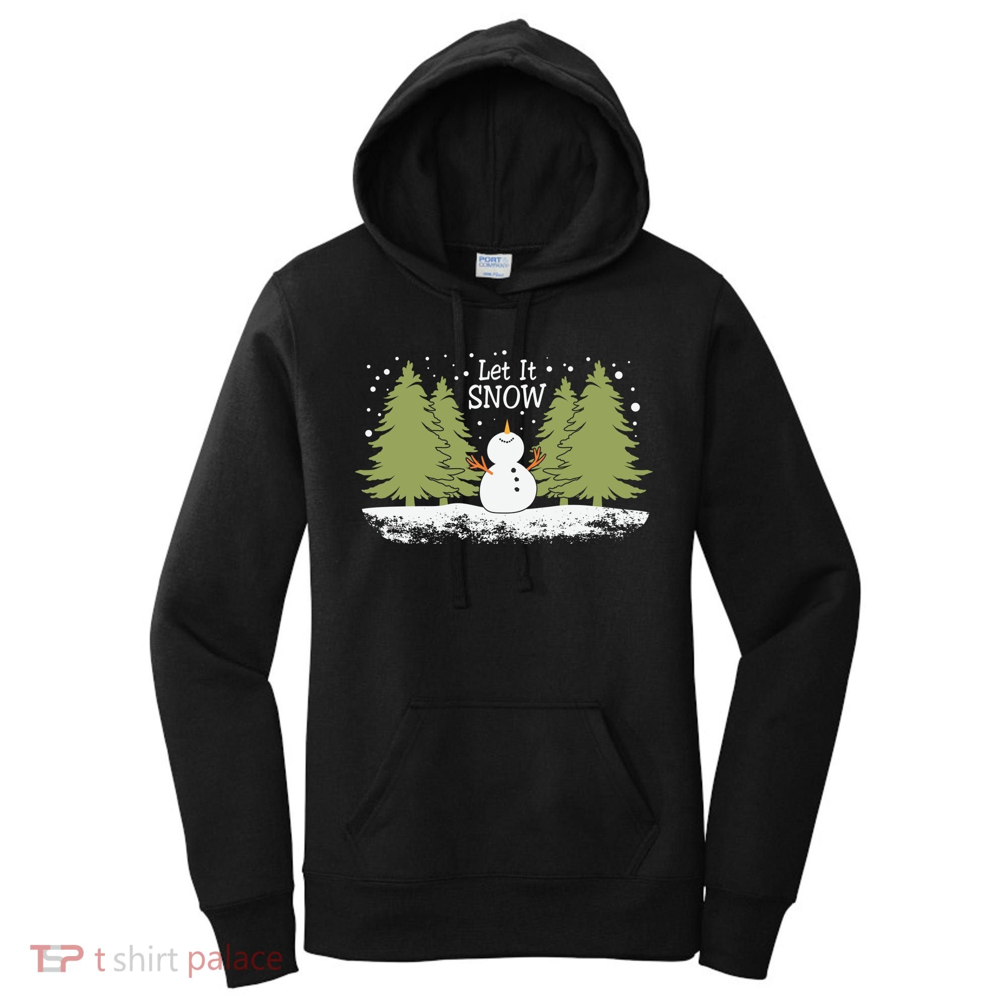 Let It Snow Winter Snowman Christmas Women's Hoodie