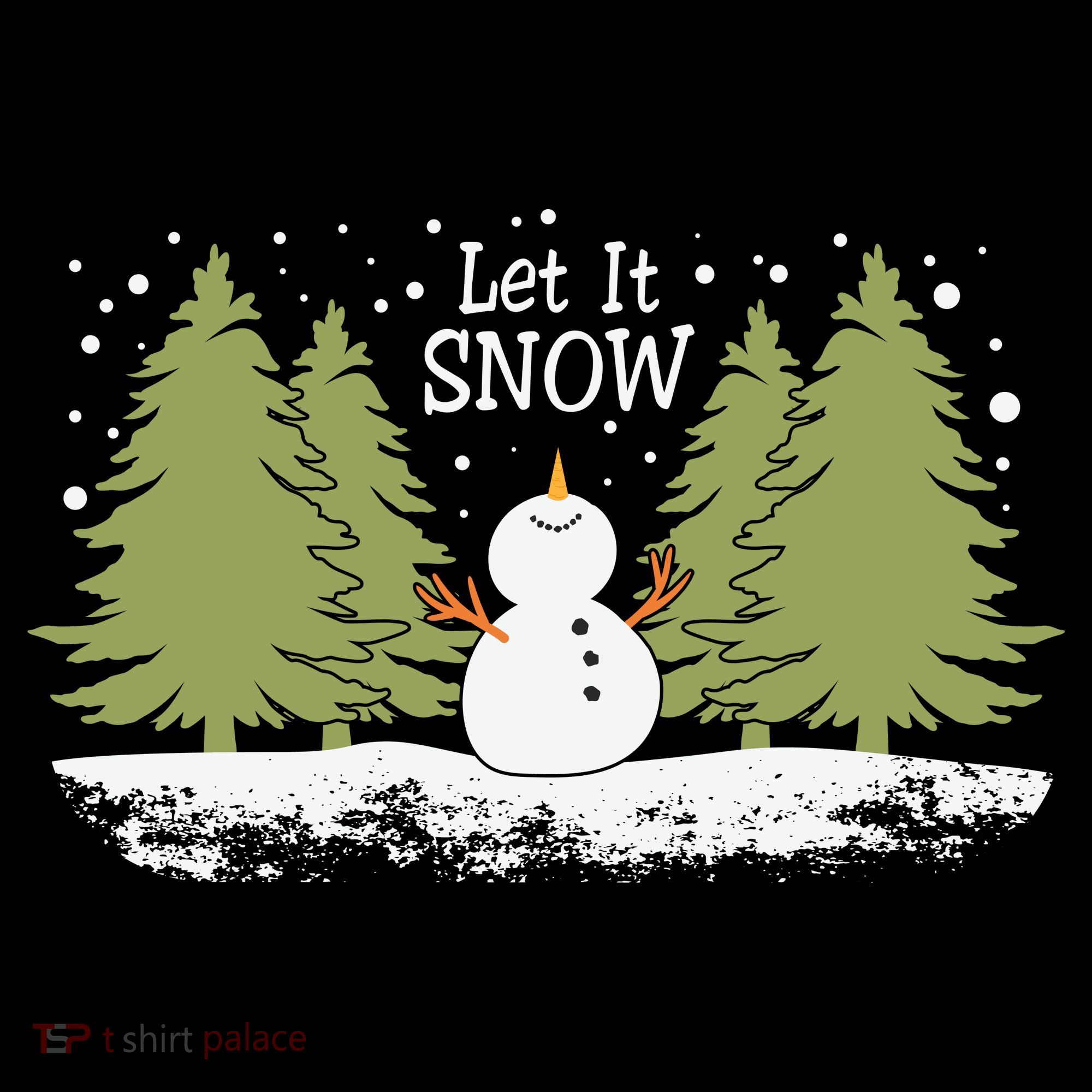 Let It Snow Winter Snowman Christmas Women's Hoodie