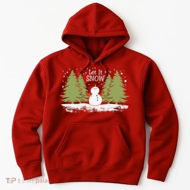 Let It Snow Winter Snowman Christmas Hoodie