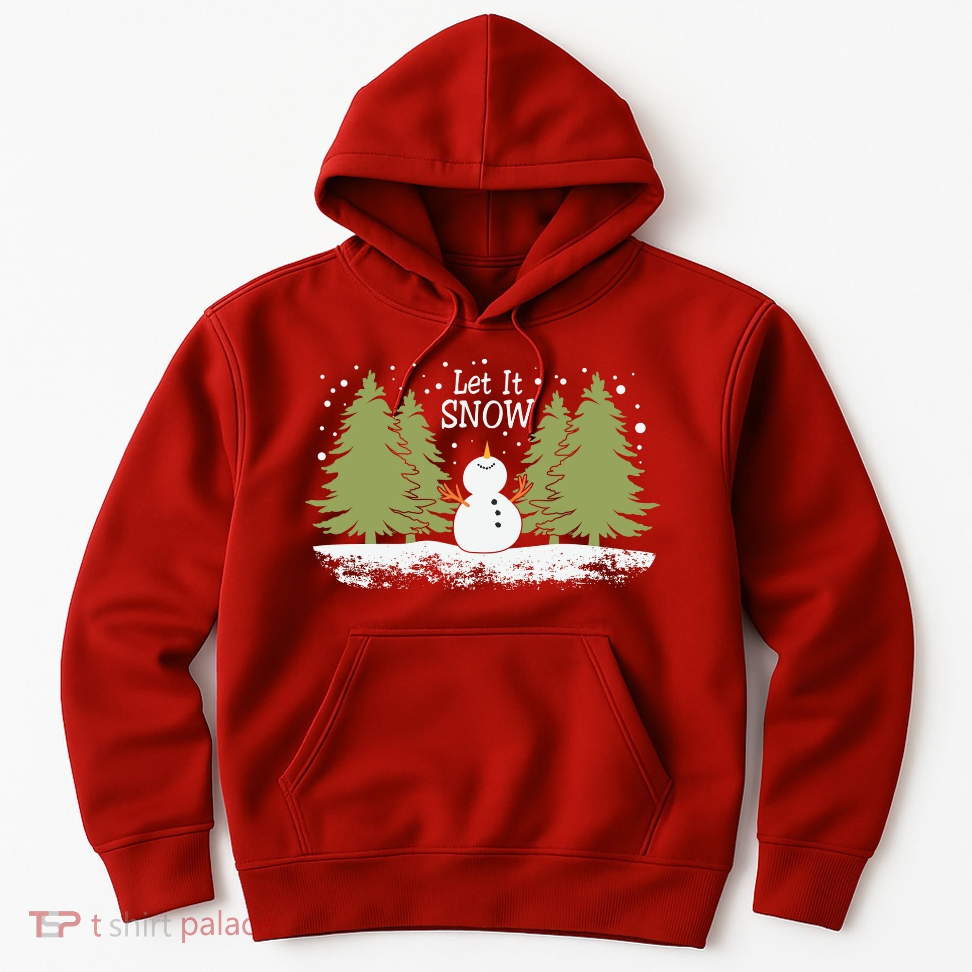 Let It Snow Winter Snowman Christmas Hoodie