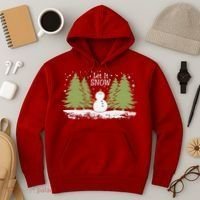 Let It Snow Winter Snowman Christmas Hoodie thumb 3