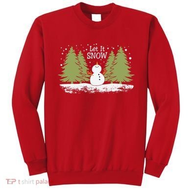 Let It Snow Winter Snowman Christmas Sweatshirt