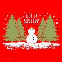 Let It Snow Winter Snowman Christmas Coaster thumb 2