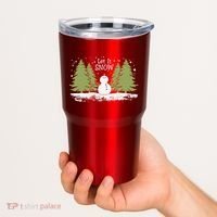 Let It Snow Winter Snowman Christmas Tumbler thumb 2