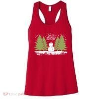 Let It Snow Winter Snowman Christmas Women's Tank Top thumb 0