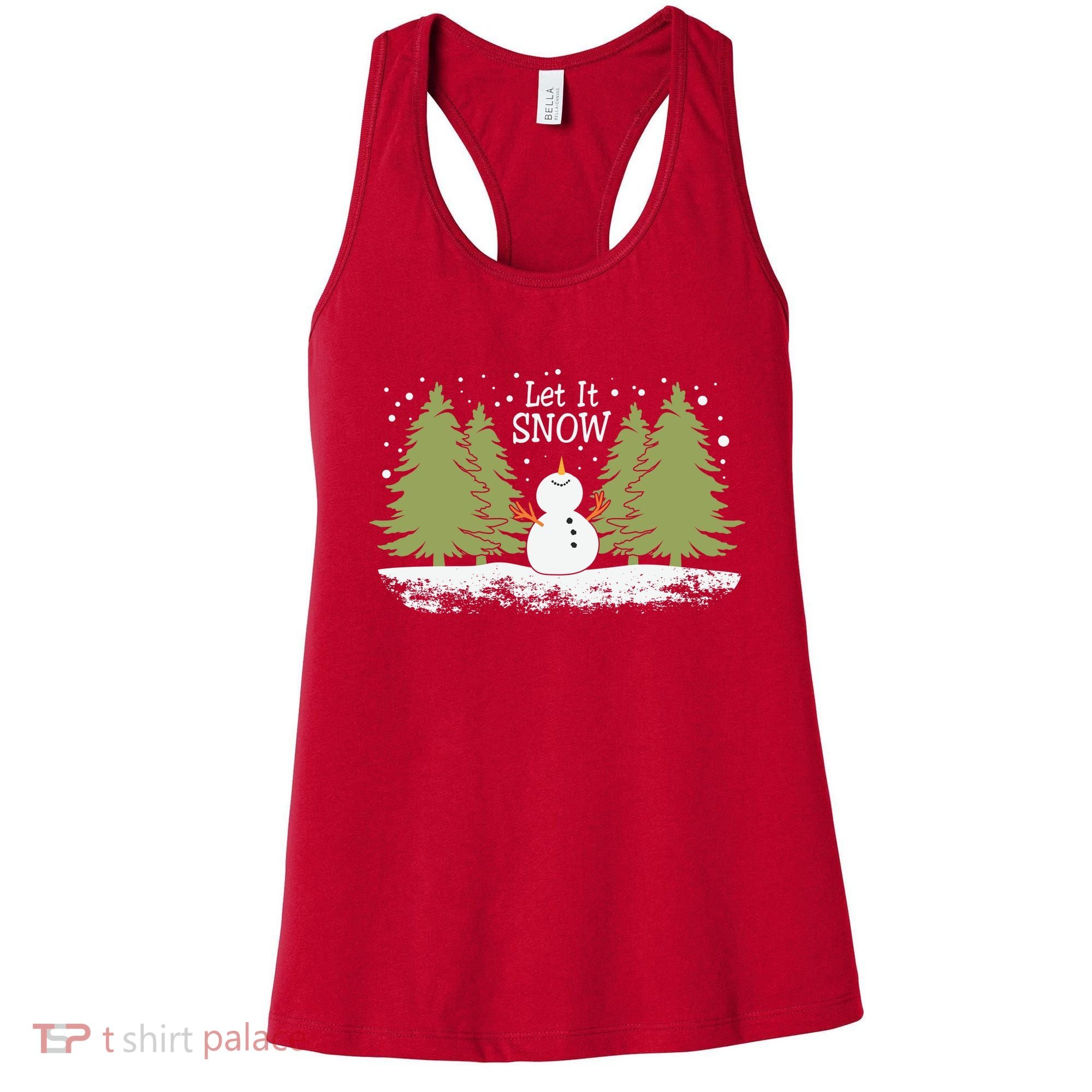 Let It Snow Winter Snowman Christmas Women's Tank Top