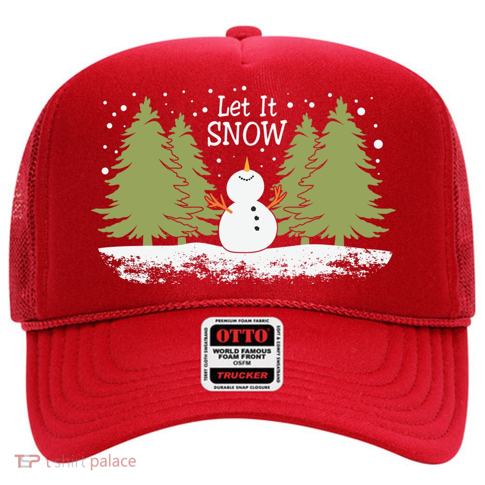 Let It Snow Winter Snowman Christmas Hat