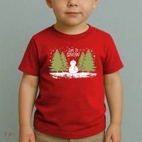 Let It Snow Winter Snowman Christmas Toddler T-Shirt thumb 2