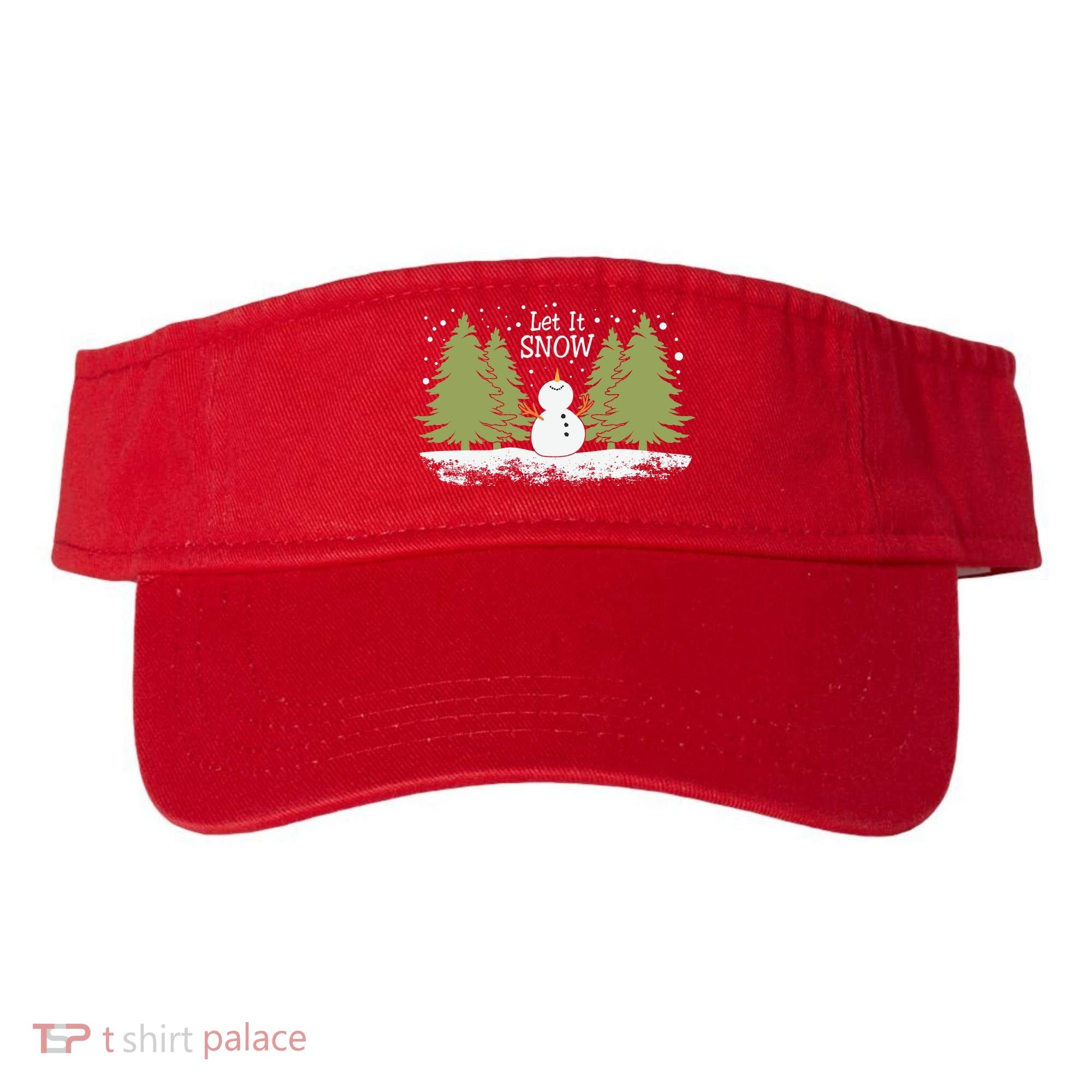 Let It Snow Winter Snowman Christmas Visor