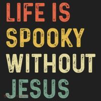 Life Is Spooky Without Jesus Christian Religious Halloween  Women's Sweatshirt thumb 2
