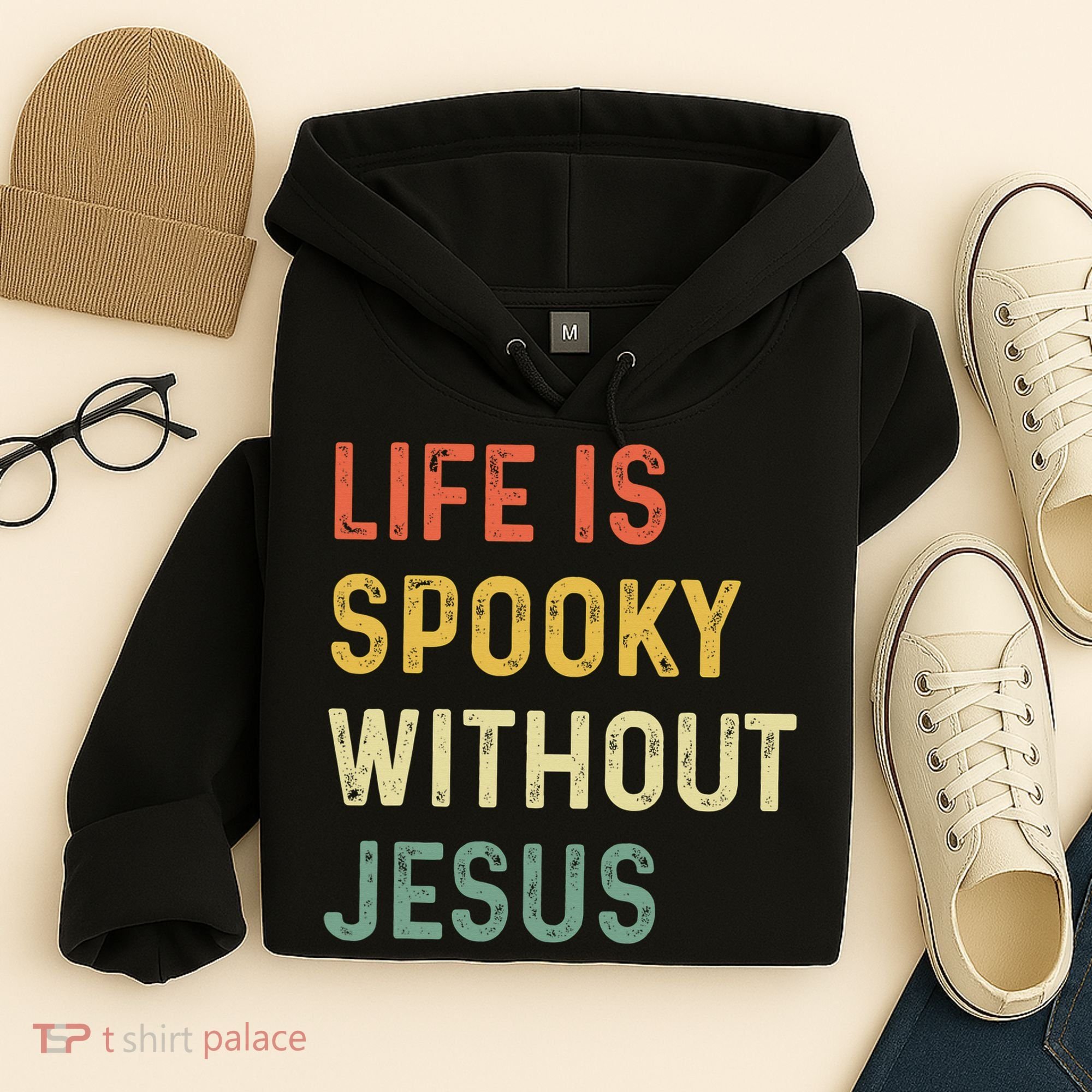 Life Is Spooky Without Jesus Christian Religious Halloween  Hoodie