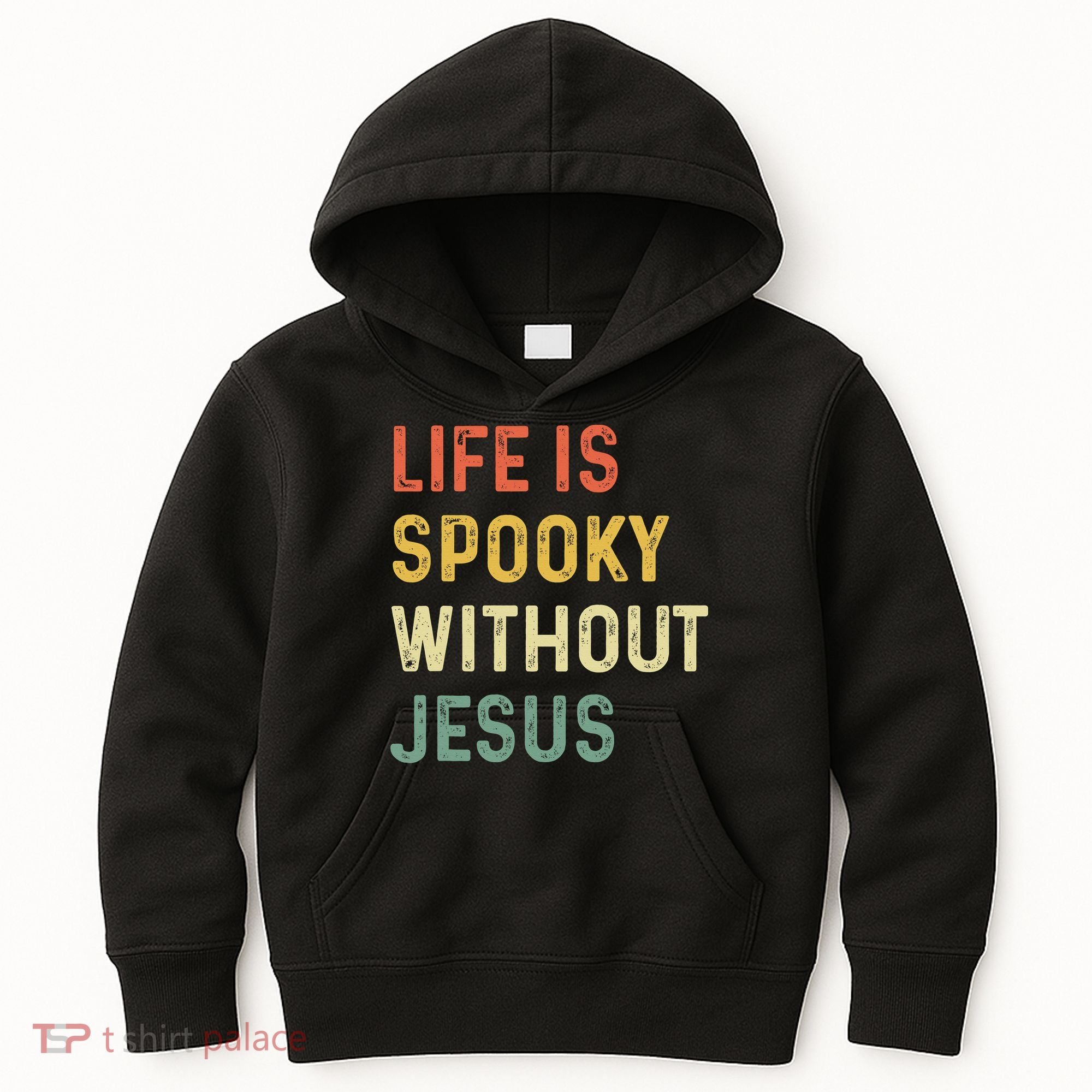 Life Is Spooky Without Jesus Christian Religious Halloween  Kids Hoodie
