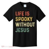 Life Is Spooky Without Jesus Christian Religious Halloween  Kids T-Shirt thumb 0