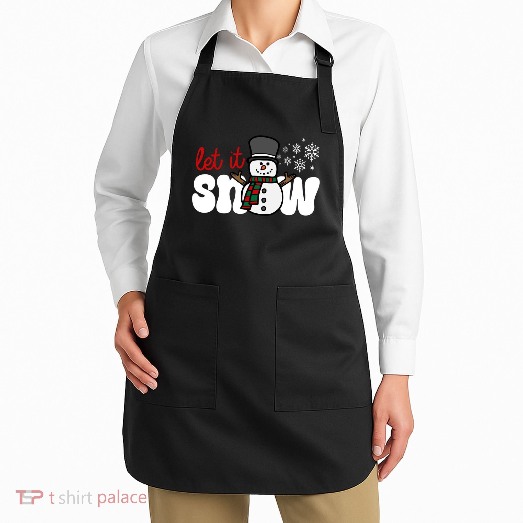 Let It Snow Christmas Holiday Cute Apron