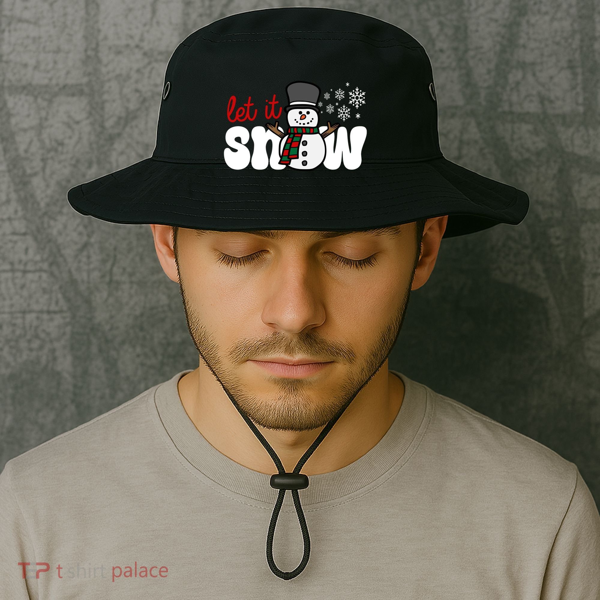 Let It Snow Christmas Holiday Cute Bucket Hat