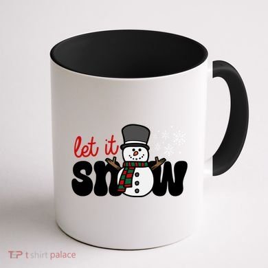Let It Snow Christmas Holiday Cute Coffee Mug back