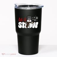 Let It Snow Christmas Holiday Cute Tumbler thumb 0