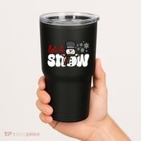 Let It Snow Christmas Holiday Cute Tumbler thumb 2