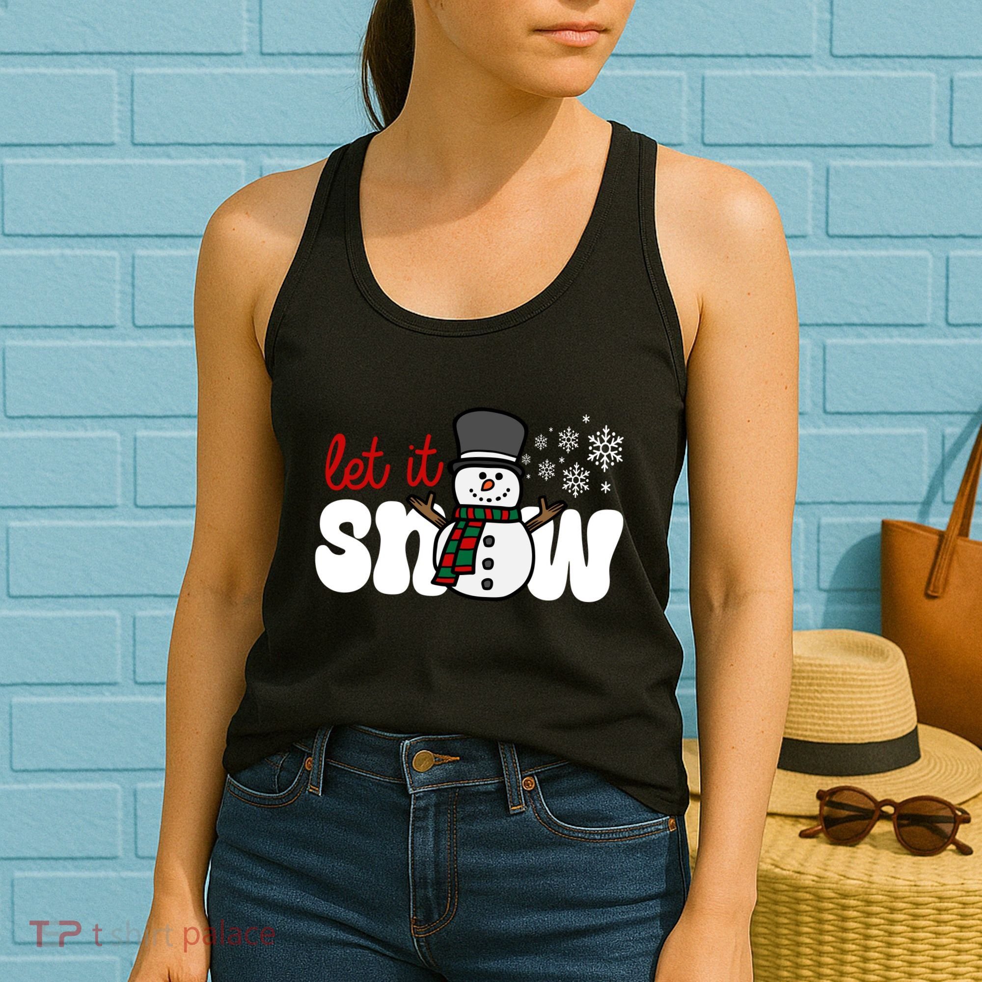 Let It Snow Christmas Holiday Cute Women's Tank Top