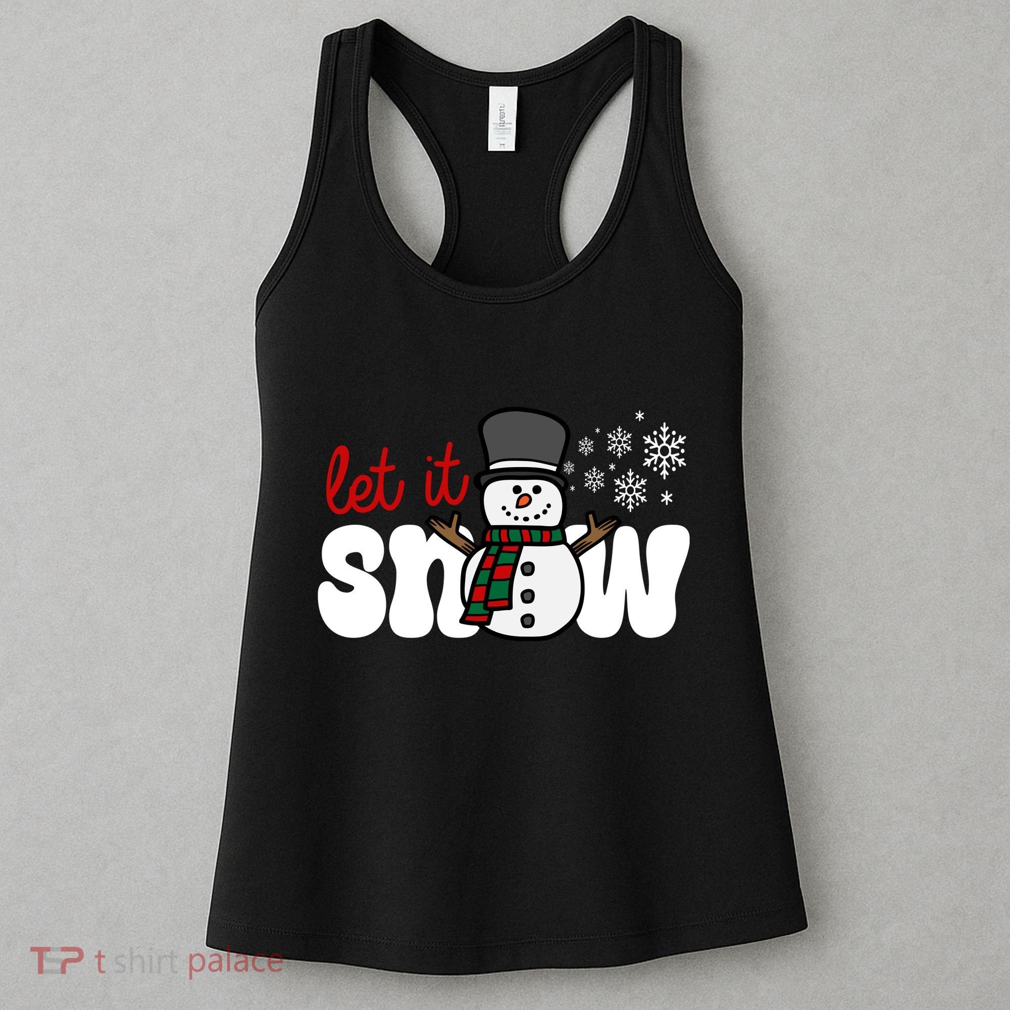 Let It Snow Christmas Holiday Cute Women's Tank Top