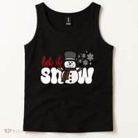 Let It Snow Christmas Holiday Cute Tank Top thumb 2