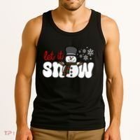 Let It Snow Christmas Holiday Cute Tank Top thumb 3